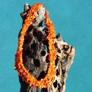 The Cleopatra Collection/ Orange Howlite & Glass Necklace